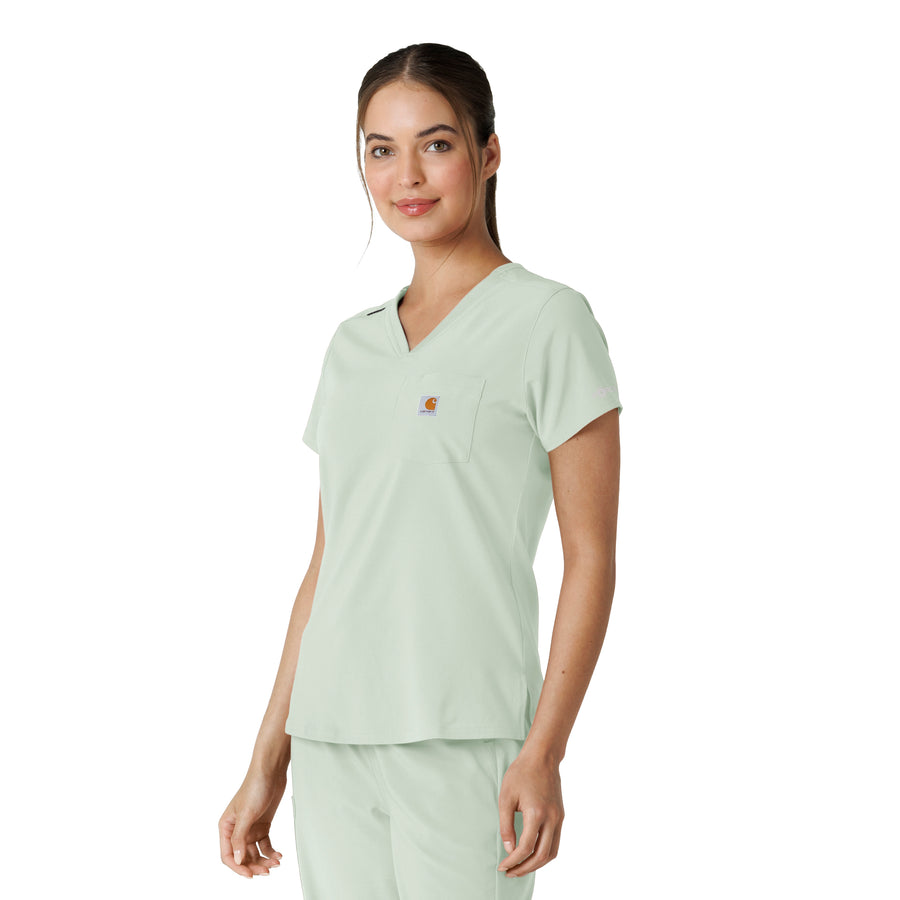 Force Cross-Flex Women's Tuck-In Scrub Top Big Sky side view