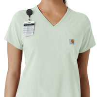 Force Cross-Flex Women's Tuck-In Scrub Top Big Sky side detail 1
