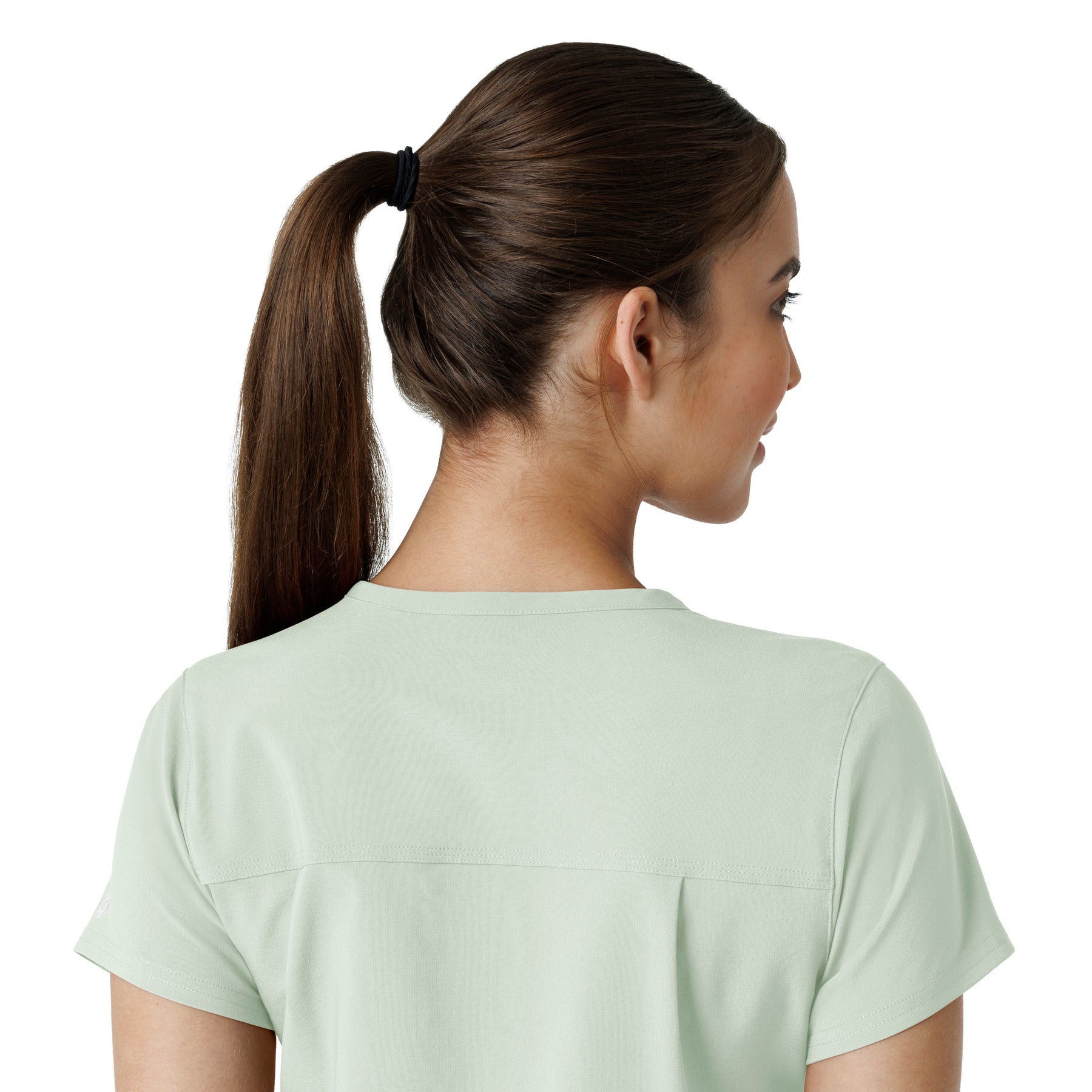 Force Cross-Flex Women's Tuck-In Scrub Top Big Sky side detail 2