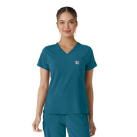 Force Cross-Flex Women's Tuck-In Scrub Top Caribbean