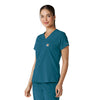 Force Cross-Flex Women's Tuck-In Scrub Top Caribbean side view
