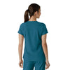 Force Cross-Flex Women's Tuck-In Scrub Top Caribbean back view