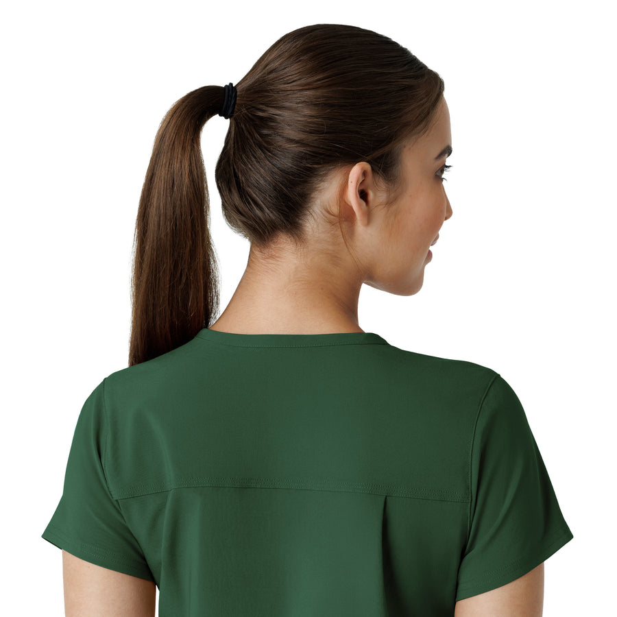 Carhartt Cross-Flex Women's Tuck-In Scrub Top - Douglas Fir Back Yoke