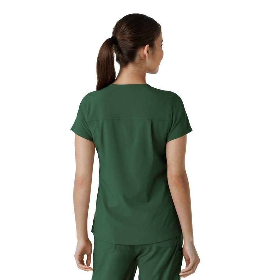 Carhartt Cross-Flex Women's Tuck-In Scrub Top - Douglas Fir Back