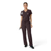 Force Cross-Flex Women's Tuck-In Scrub Top Dark Sepia full scrub set