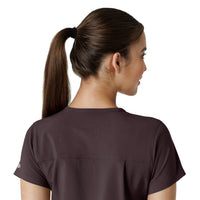 Force Cross-Flex Women's Tuck-In Scrub Top Dark Sepia side detail 2