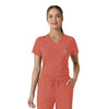 Carhartt Force Cross-Flex Women's Tuck-In Scrub Top - Dusty Cedar