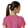 Force Cross-Flex Women's Tuck-In Scrub Top Electric Fuschia side detail 2