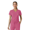 Carhartt Force Cross-Flex Women's Tuck-In Scrub Top - Electric Fuschia