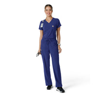 Force Cross-Flex Women's Tuck-In Scrub Top Galaxy Blue full scrub set