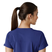 Force Cross-Flex Women's Tuck-In Scrub Top Galaxy Blue side detail 2