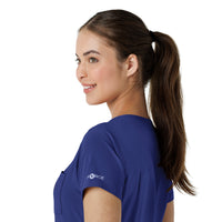 Force Cross-Flex Women's Tuck-In Scrub Top Galaxy Blue back detail
