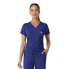 Carhartt Force Cross-Flex Women's Tuck-In Scrub Top - Galaxy Blue