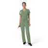 Force Cross-Flex Women's Tuck-In Scrub Top Green Slate full scrub set