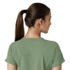 Force Cross-Flex Women's Tuck-In Scrub Top Green Slate side detail 2