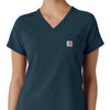 Force Cross-Flex Women's Tuck-In Scrub Top Navy front detail