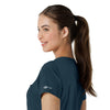 Force Cross-Flex Women's Tuck-In Scrub Top Navy back detail