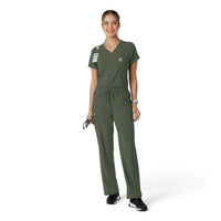 Force Cross-Flex Women's Tuck-In Scrub Top Olive full scrub set