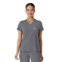 Force Cross-Flex Women's Tuck-In Scrub Top Pewter