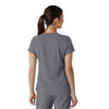Force Cross-Flex Women's Tuck-In Scrub Top Pewter back view