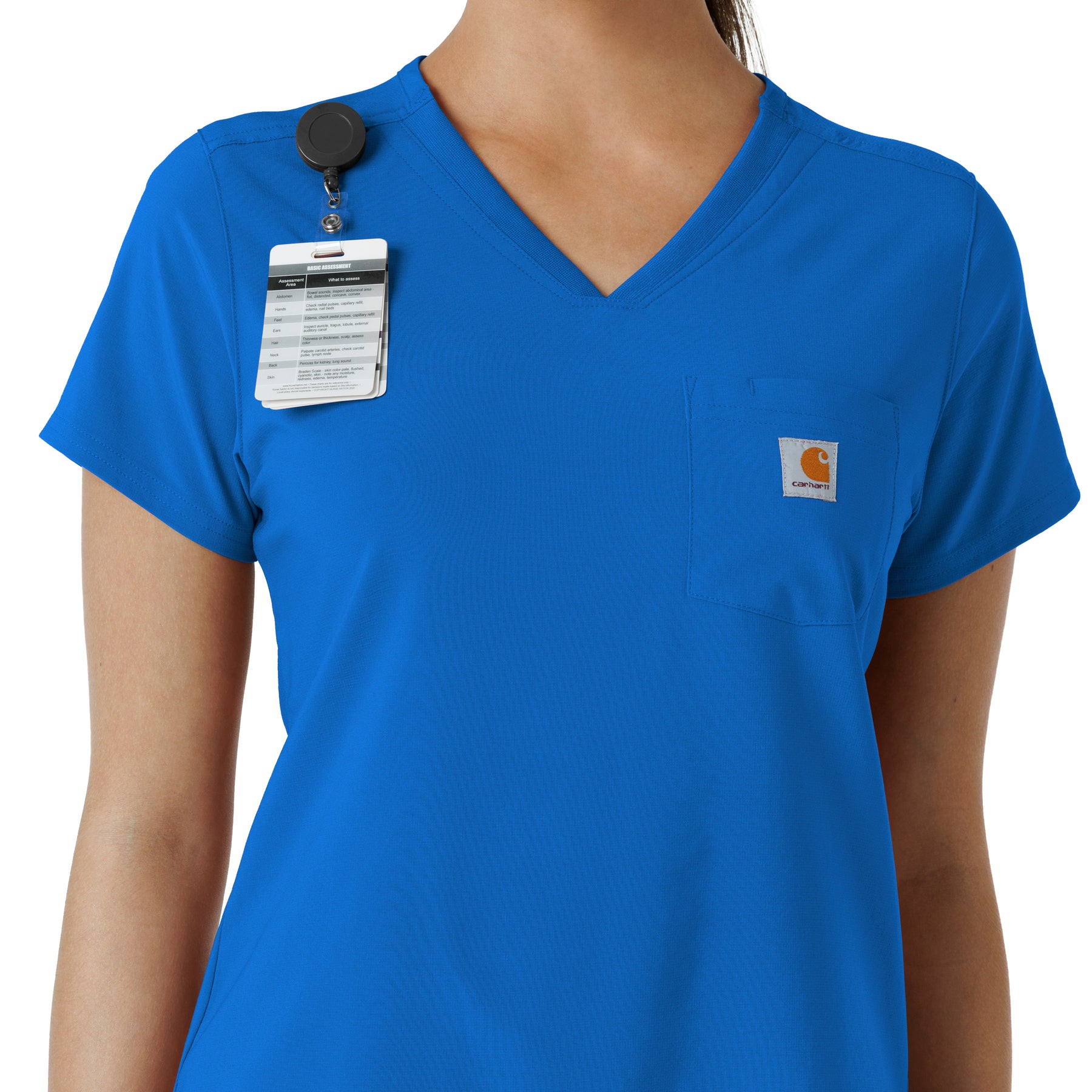 Force Cross-Flex Women's Tuck-In Scrub Top Royal side detail 1