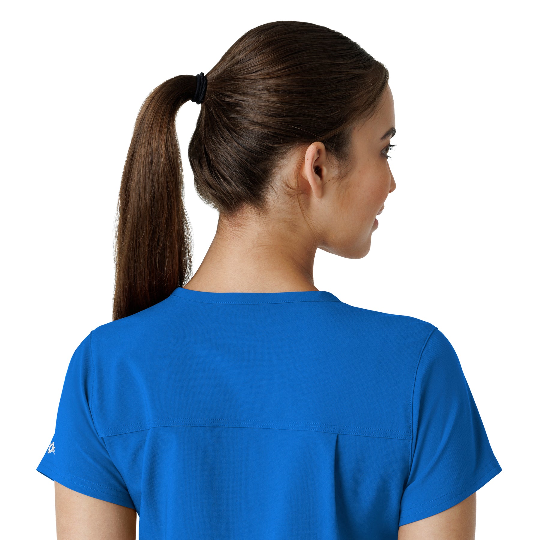 Force Cross-Flex Women's Tuck-In Scrub Top Royal side detail 2