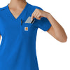 Force Cross-Flex Women's Tuck-In Scrub Top Royal hemline detail