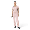 Force Cross-Flex Women's Tuck-In Scrub Top Soft Rose full scrub set