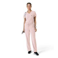 Force Cross-Flex Women's Tuck-In Scrub Top Soft Rose full scrub set