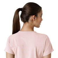 Force Cross-Flex Women's Tuck-In Scrub Top Soft Rose side detail 2