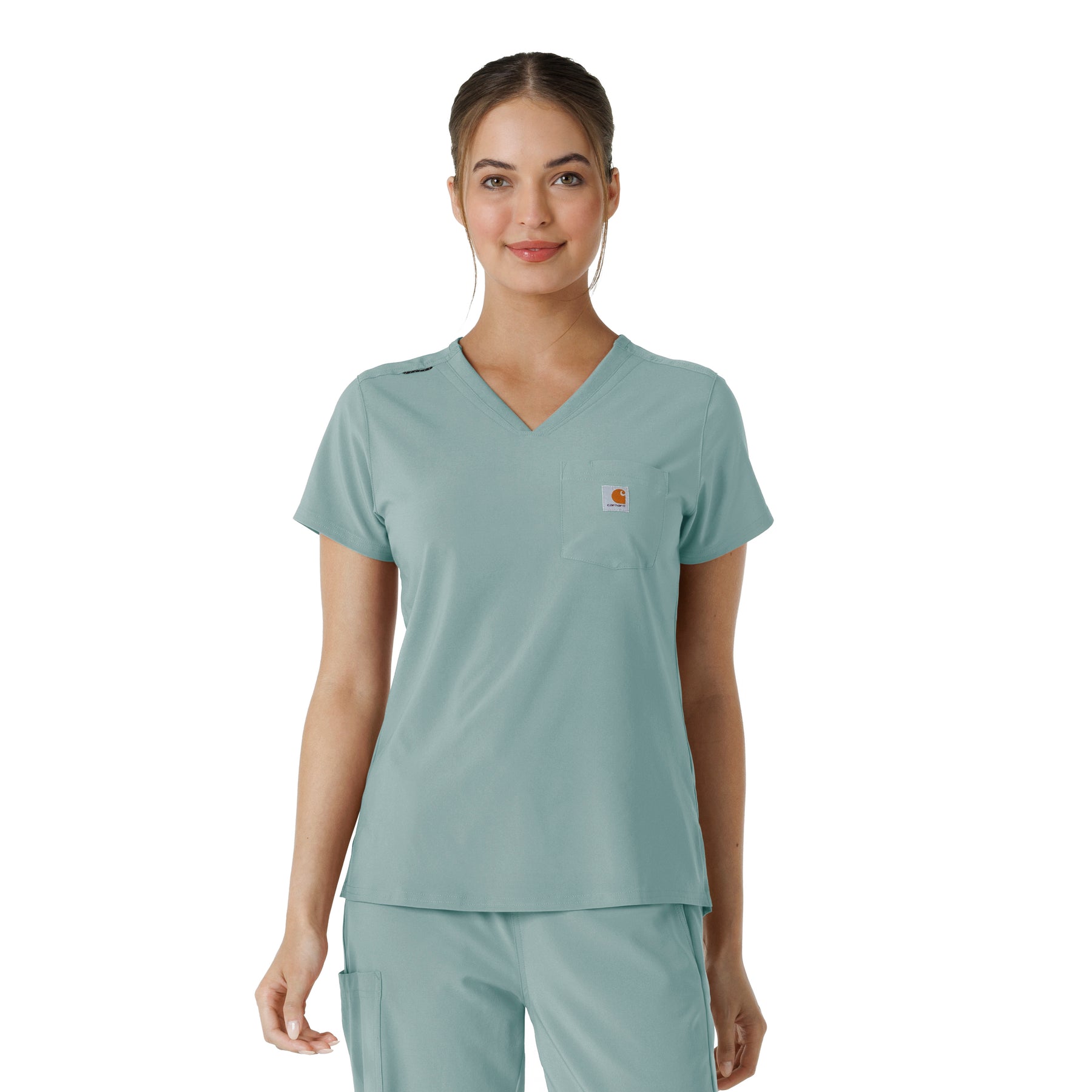 Force Cross-Flex Women's Tuck-In Scrub Top Summer Blue