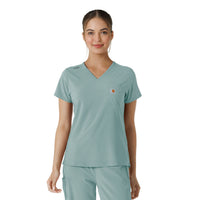 Force Cross-Flex Women's Tuck-In Scrub Top Summer Blue