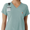 Force Cross-Flex Women's Tuck-In Scrub Top Summer Blue side detail 1
