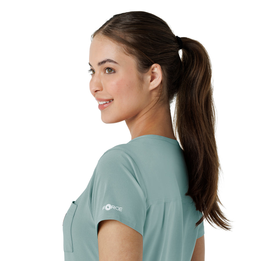 Force Cross-Flex Women's Tuck-In Scrub Top Summer Blue back detail