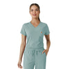 Carhartt Force Cross-Flex Women's Tuck-In Scrub Top - Summer Blue