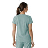 Force Cross-Flex Women's Tuck-In Scrub Top Summer Blue back view