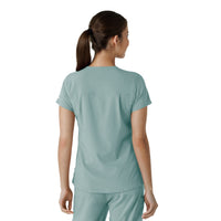 Force Cross-Flex Women's Tuck-In Scrub Top Summer Blue back view