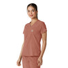 Force Cross-Flex Women's Tuck-In Scrub Top Wildrose side view