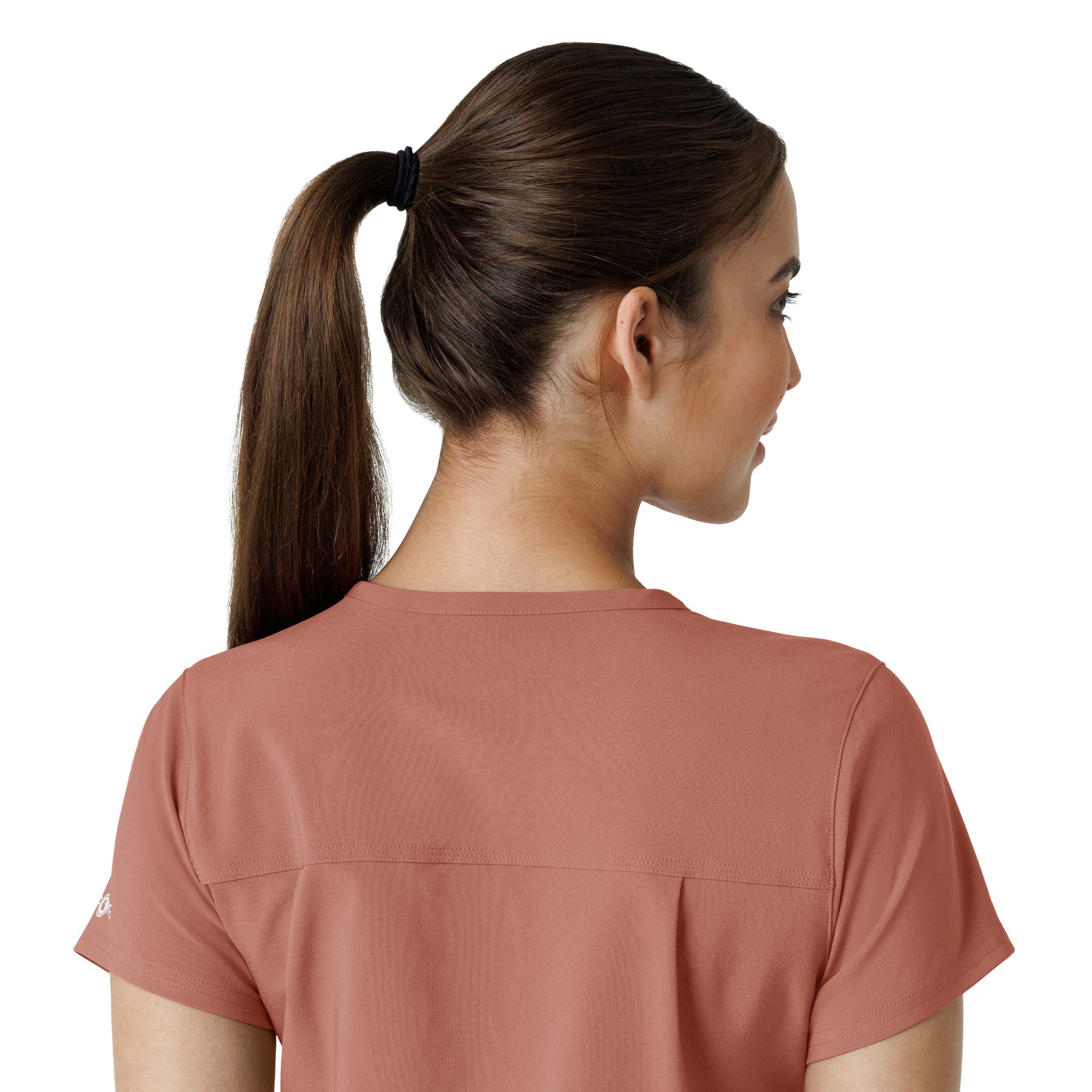 Force Cross-Flex Women's Tuck-In Scrub Top Wildrose side detail 2