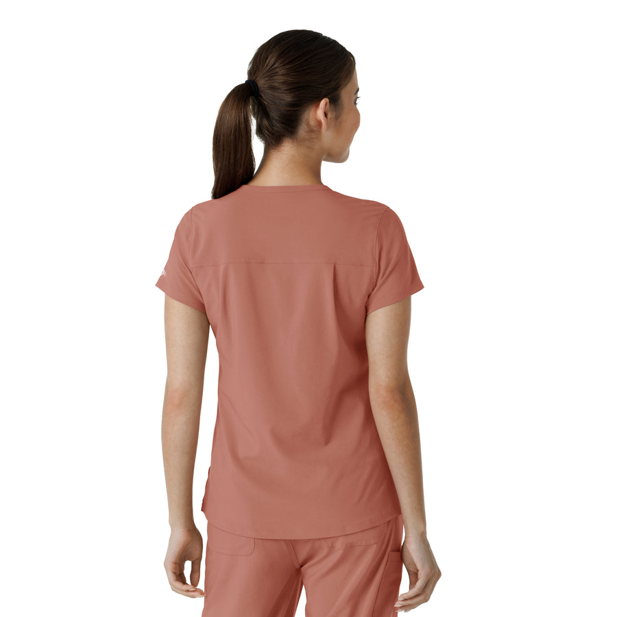 Force Cross-Flex Women's Tuck-In Scrub Top Wildrose back view