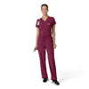 Force Cross-Flex Women's Tuck-In Scrub Top Wine full scrub set