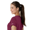 Force Cross-Flex Women's Tuck-In Scrub Top Wine back detail