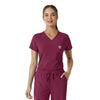 Carhartt Force Cross-Flex Women's Tuck-In Scrub Top - Wine