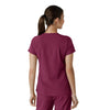 Force Cross-Flex Women's Tuck-In Scrub Top Wine back view