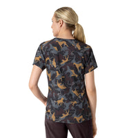 Carhartt Women's V-Neck Print Scrub Top - Furry Fete back