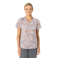Carhartt Prints Women's V-Neck Print Scrub Top Snowy Ridges