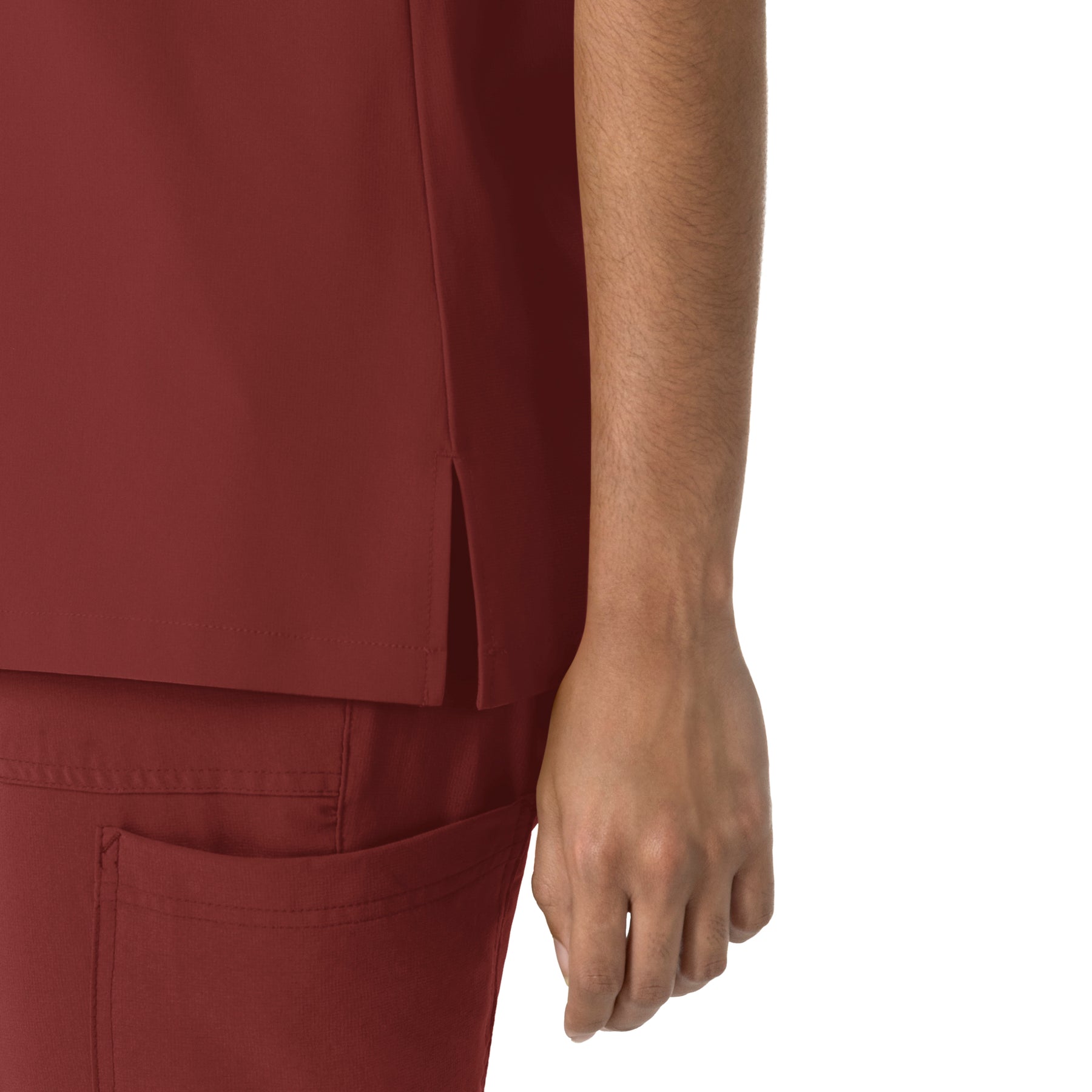 Force Cross-Flex Women's Crew Neck Scrub Top Amber Terrain front detail