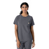 Carhartt Cross-Flex Women's Crew Neck Scrub Top - Approaching Storm