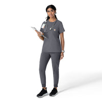 Carhartt Cross-Flex Women's Crew Neck Scrub Top - Approaching Storm