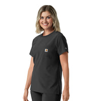 Force Cross-Flex Women's Crew Neck Scrub Top Black side view